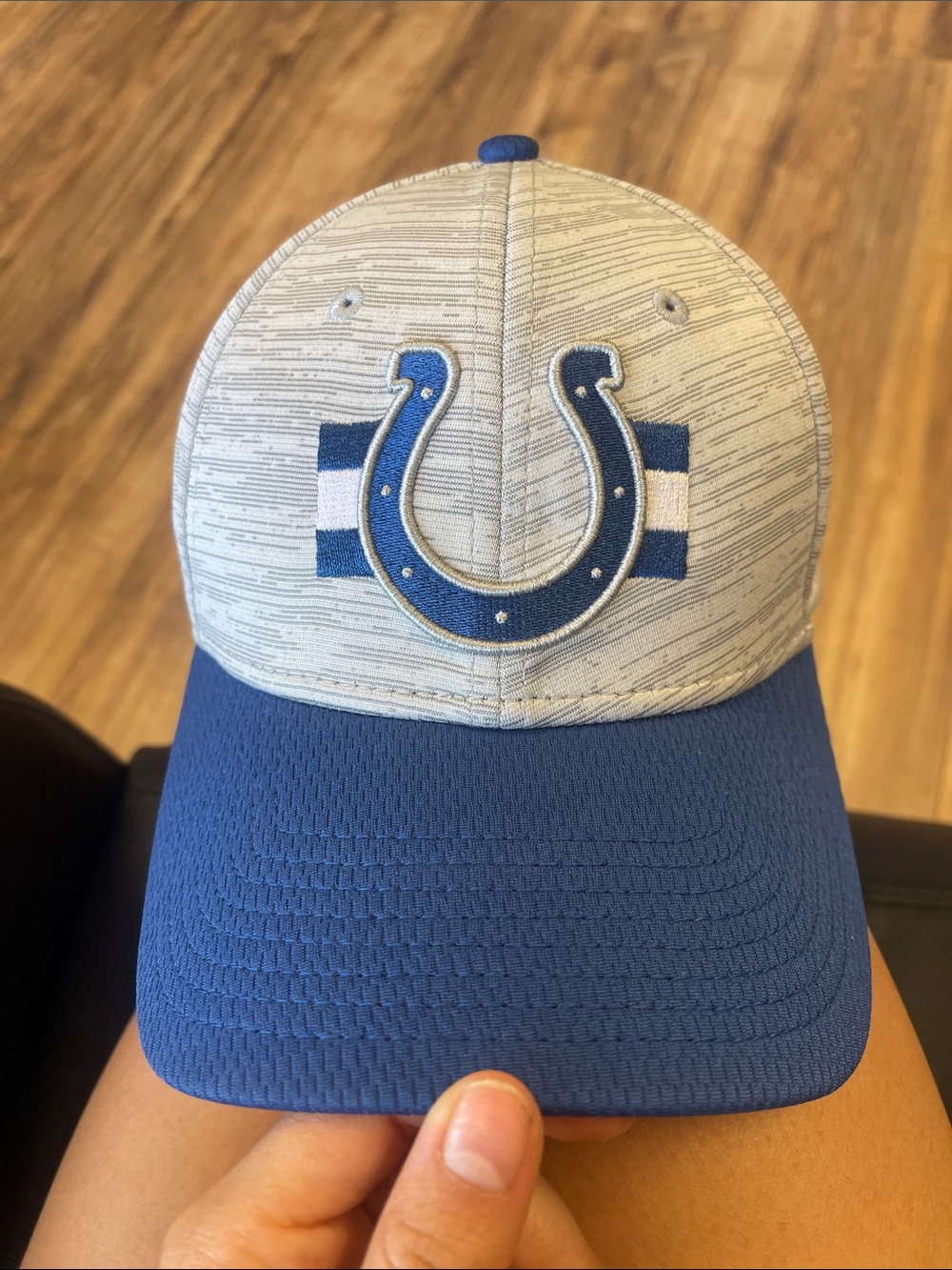 NFL men Royal Blue & Gray Colts Logo Cap